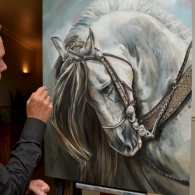 Horse painting in progress