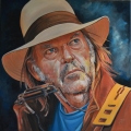 Neil Young portrait painting